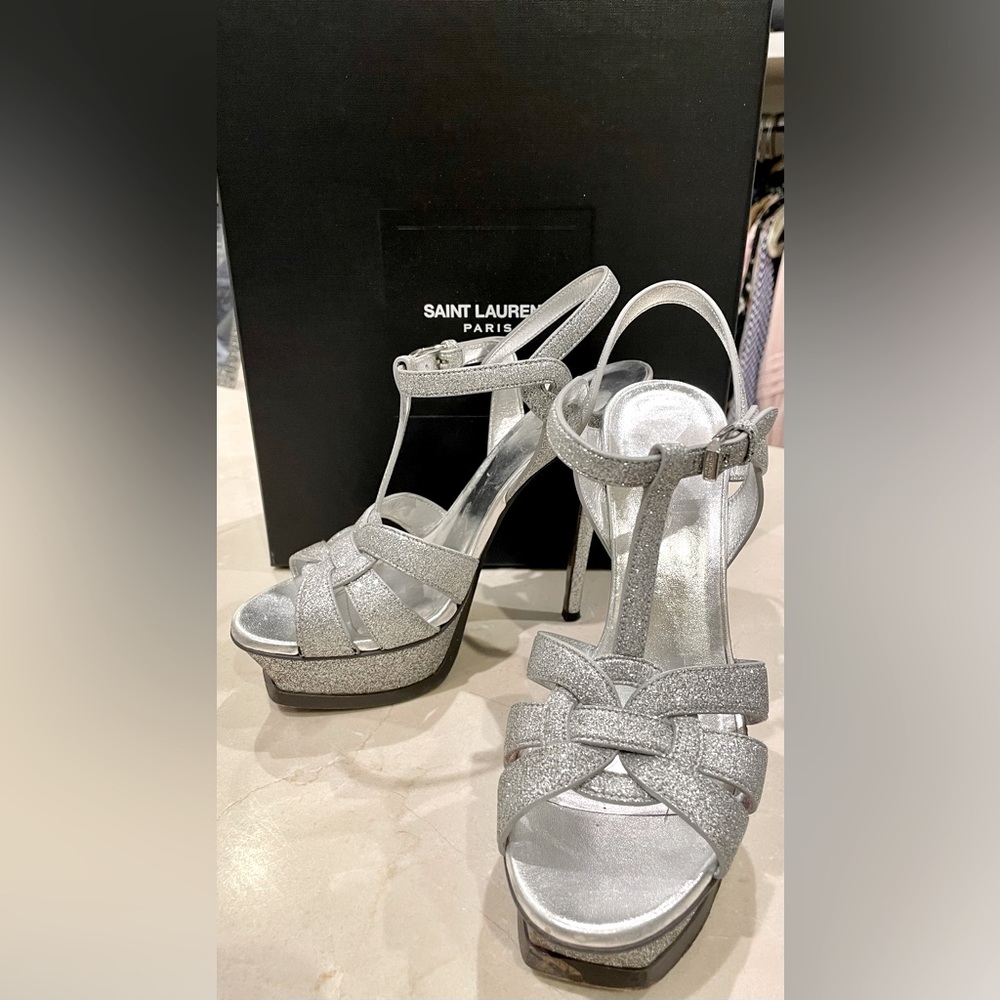 Saint Laurent Tribute Platform Sandals AUTHENTIC